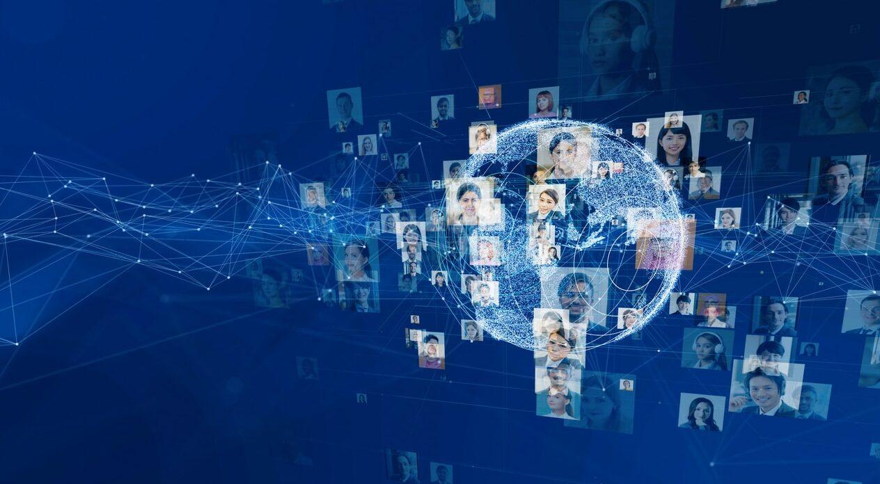 global communication network concept. worldwide business. diversity.