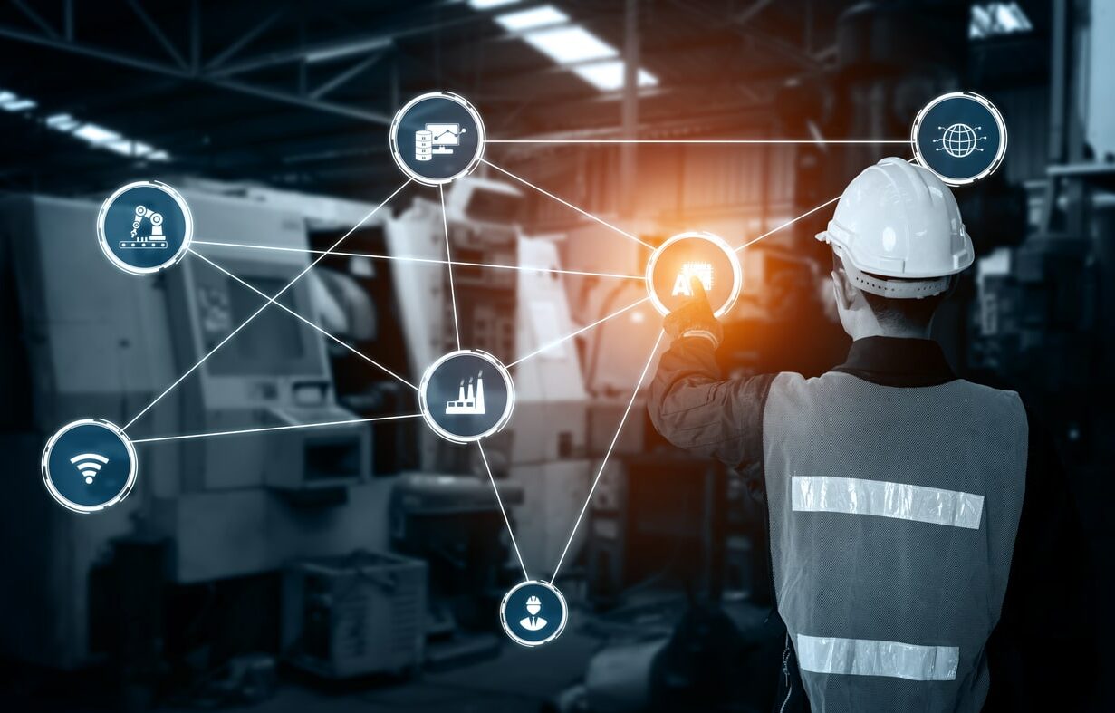 engineering technology and industry 4.0 smart factory concept