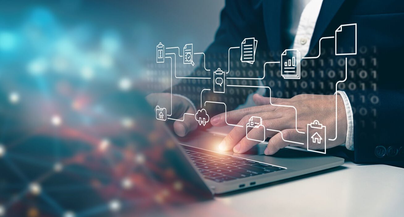 enhance business efficiency with cloud computing and online security, strategic planning and data analysis for business growth, digital transformation, automating processes for improved performance.