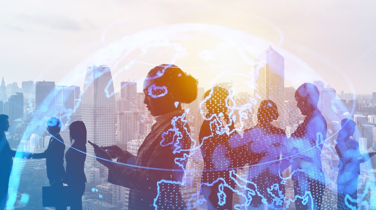 global business concept. network of business. diversity.