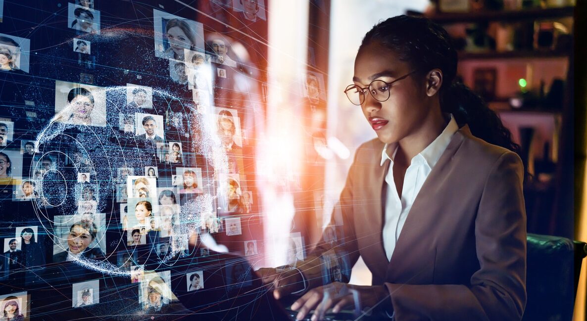 global communication network concept. social media. worldwide business.