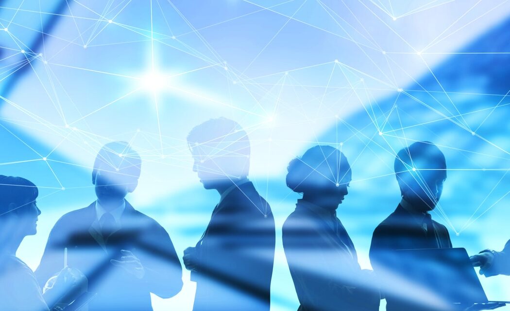network of business concept. group of businessperson.