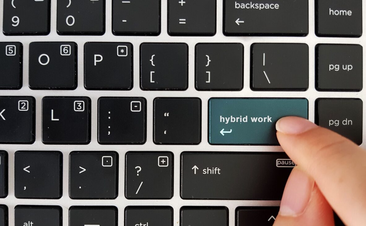 hybrid workforce concept during covid 19 pandemic
