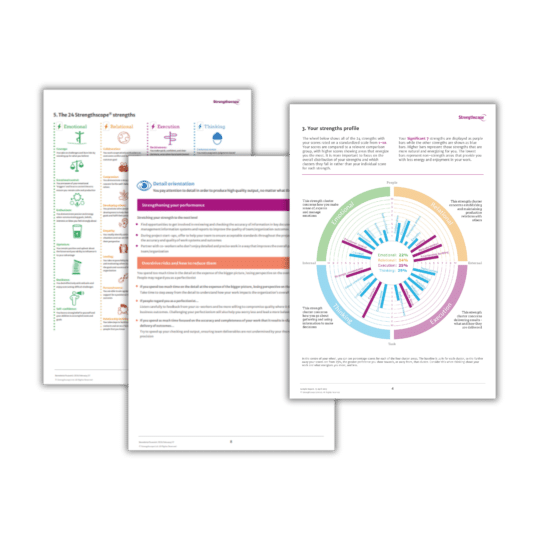 Strengthscope Report example