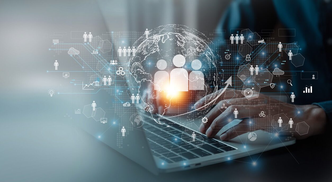 hr human resources recruitment team staff management business concept. relationship management, with global structure human resources hr management recruitment employment headhunting concept.